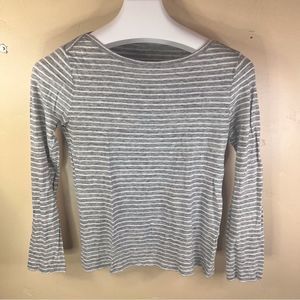 J.Crew Womens 100% Linen Striped Classic Long Sleeve‎ Top Size Medium Capsule